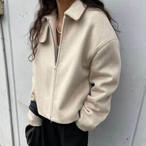 NWT Oak + Fort Boxy Wool Blend Jacket